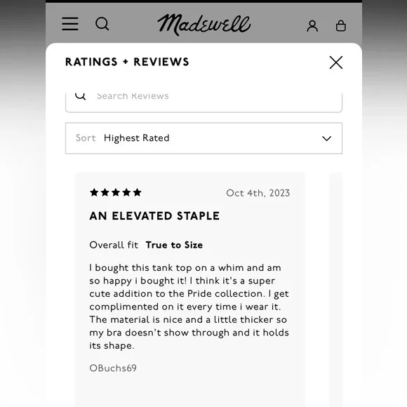 NWT Madewell Pride Brightside Tank Size Medium - Picture 12 of 13